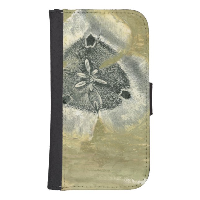 Flowerhead Abstract with Glazed Texture Samsung Galaxy Wallet Case (Front)