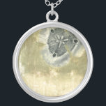 Flowerhead Abstract with Glazed Texture Silver Plated Necklace<br><div class="desc">A glazed jade green celadon tone surrounds this abstract flowerhead piece created by Jennifer Goldberger. You can almost feel the texture under your fingers. A beautiful piece that would look great on your wall or as a print on a t-shirt!</div>