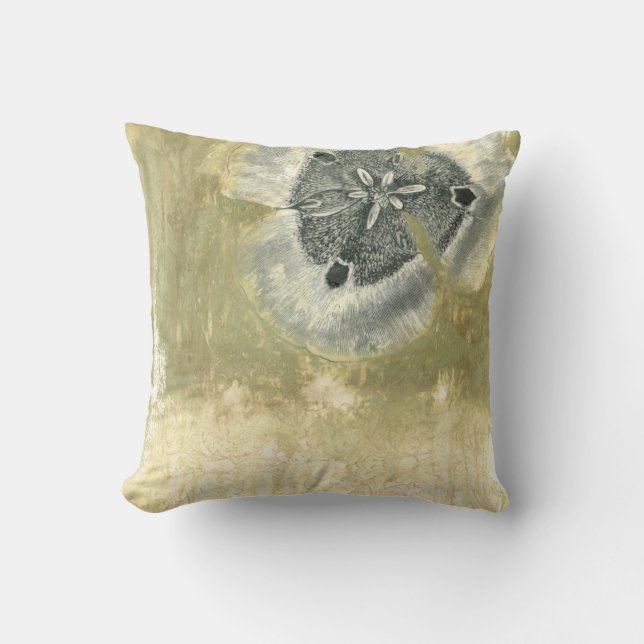 Flowerhead Abstract with Glazed Texture Throw Pillow (Front)