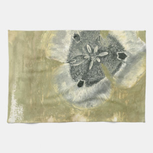 Flowerhead Abstract with Glazed Texture Towel