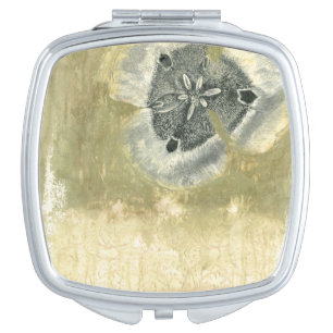 Flowerhead Abstract with Glazed Texture Vanity Mirror