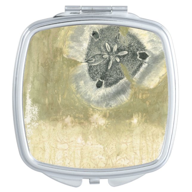 Flowerhead Abstract with Glazed Texture Vanity Mirror (Front)