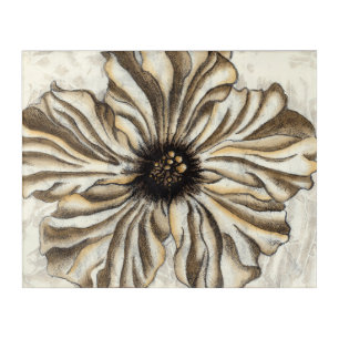 Flowerhead Fresco on Tan Background Acrylic Print