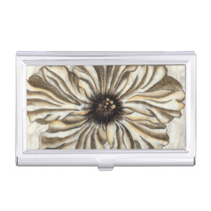 Flowerhead Fresco on Tan Background Case For Business Cards
