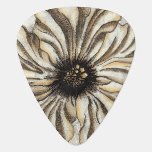 Flowerhead Fresco on Tan Background Guitar Pick
