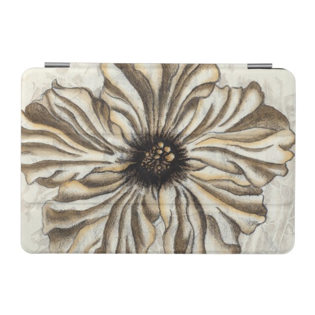 Flowerhead Fresco on Tan Background iPad Mini Cover (Horizontal)