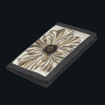 Flowerhead Fresco on Tan Background Tri-fold Wallet<br><div class="desc">A large flowerhead makes up the majority of this fresco. Resting on a tan background the piece has a very rustic feel. This would make a lovely addition to any home!</div>