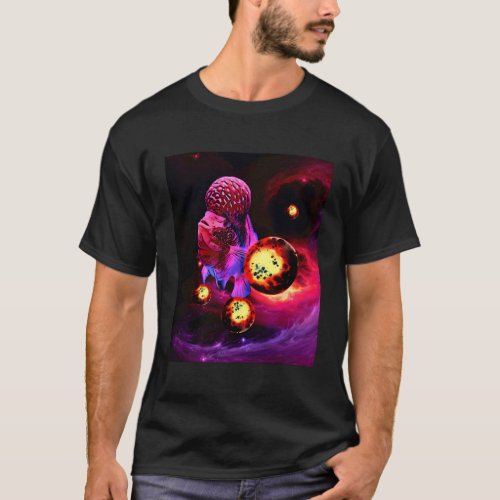 Flowerhorn Fish Cichlid Galaxy Planets Monster Aqu T_Shirt