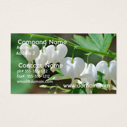 Flowering Bleeding Heart Business Card