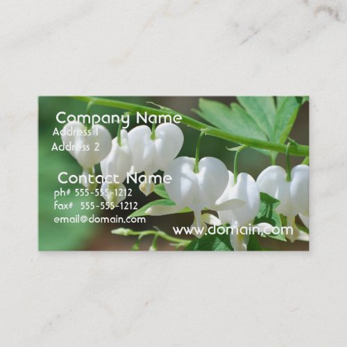 Flowering Bleeding Heart Business Card
