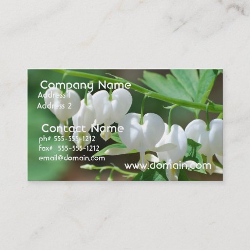 Customizable Flowering Bleeding Heart Business Card