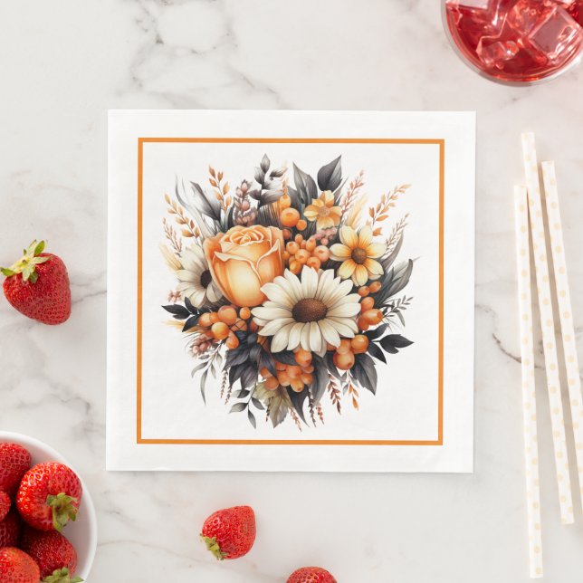 Flowering Bouquet Paper Dinner Napkins (Insitu)