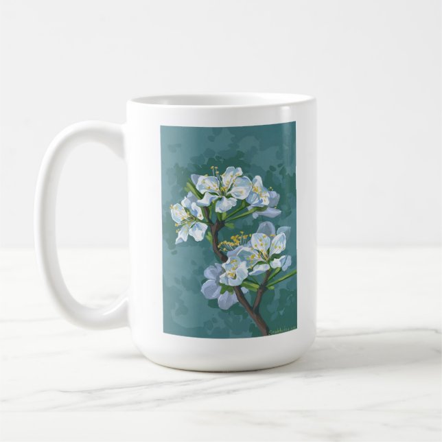 Flowering branch of the apple tree coffee mug (Left)