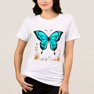flowering butterfly t Tri-Blend shirt