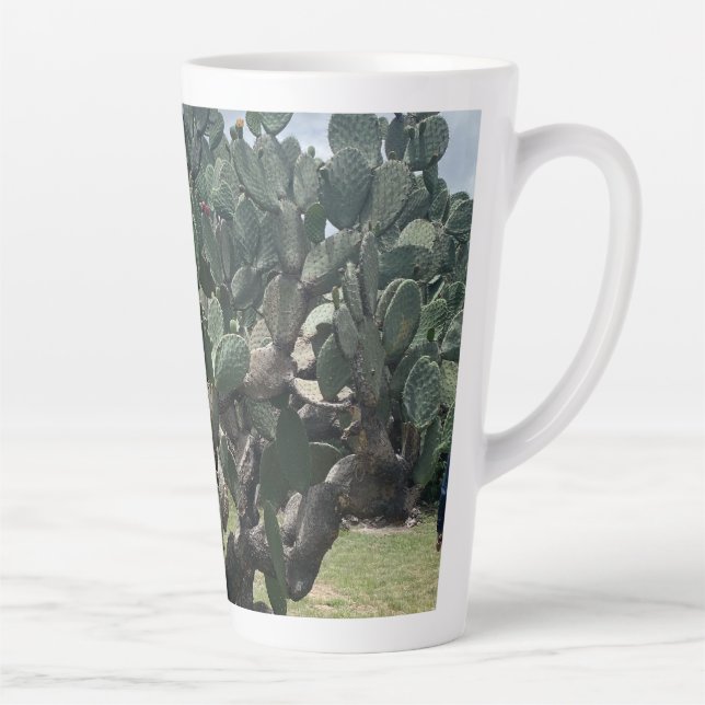 Flowering Cactus Tall Latte Mug (Right)