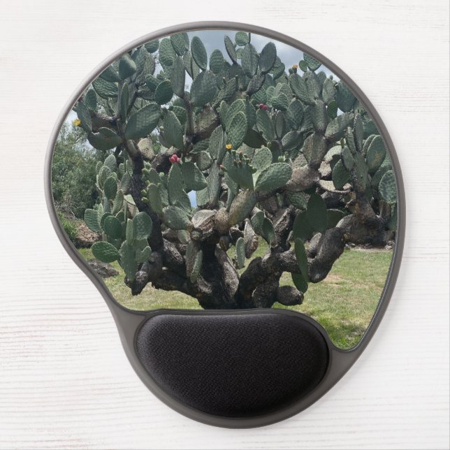 Flowering Cactus Tree Plant MousePad (Front)