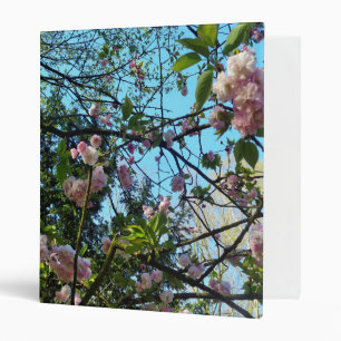 Flowering Cherry, Blossom, Nature, Pink Flowers 3 Ring Binder