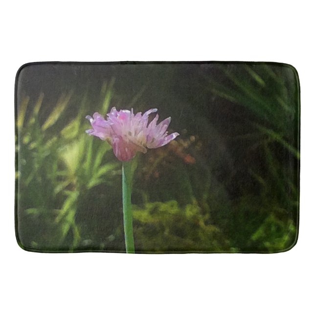 Flowering Chives and Palmetto Bathroom Mat (Front)