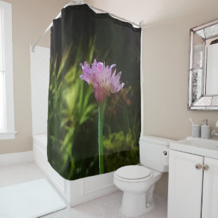 Flowering Chives and Palmetto Shower Curtain