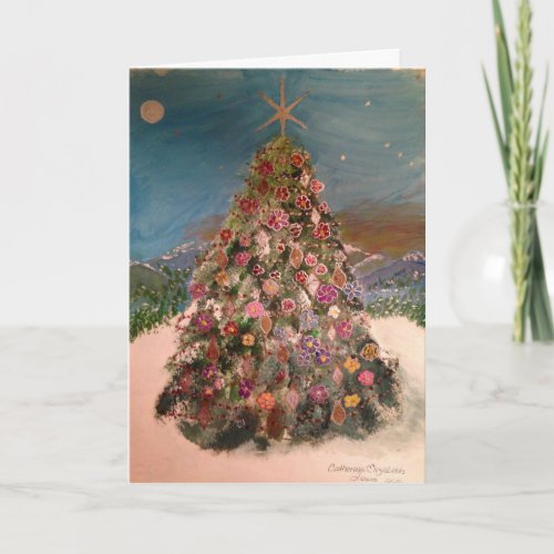 Flowering Christmas Tree Holiday Card