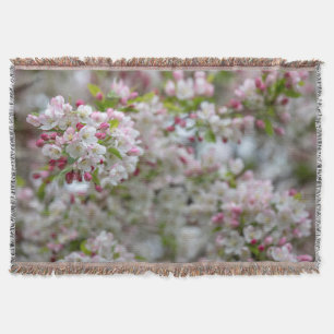 Flowering Crab-apple Throw Blanket