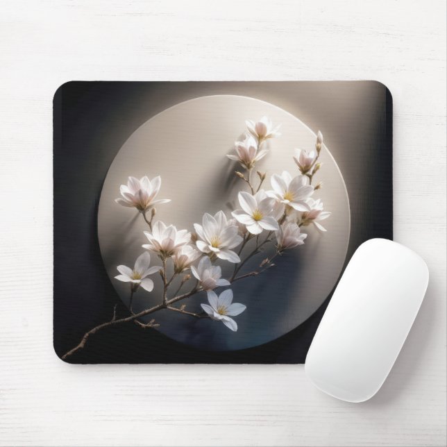 Flowering Dogwood Tree Branch Mouse Pad (With Mouse)