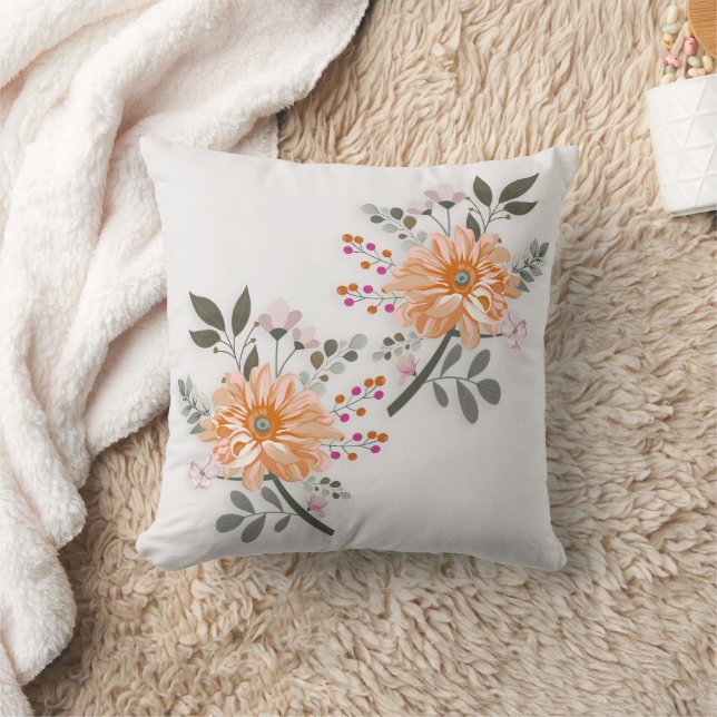 flowering duet throw pillow (Blanket)
