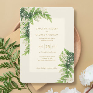 Flowering Ferns Wedding Invitation 2