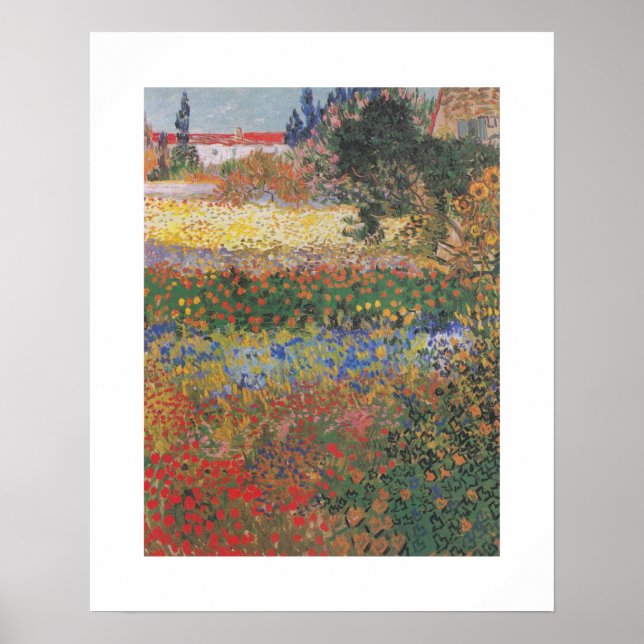 Flowering Garden (1888) by Van Gogh Poster (Front)