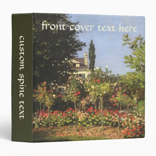 Flowering Garden at Sainte Adresse by Claude Monet Binder