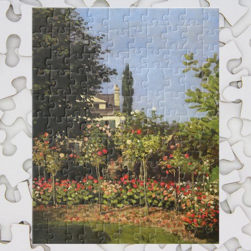 Flowering Garden at Sainte Adresse by Claude Monet Jigsaw Puzzle