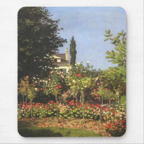 Flowering Garden at Sainte Adresse by Claude Monet Mouse Pad