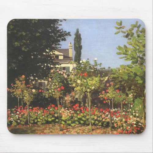 Flowering Garden at Sainte Adresse by Claude Monet Mouse Pad