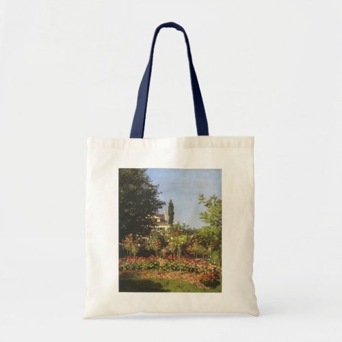 Flowering Garden at Sainte Adresse by Claude Monet Tote Bag