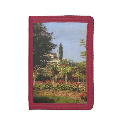 Flowering Garden at Sainte Adresse by Claude Monet Trifold Wallet