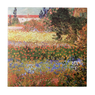 Flowering Garden by Vincent van Gogh Ceramic Tile