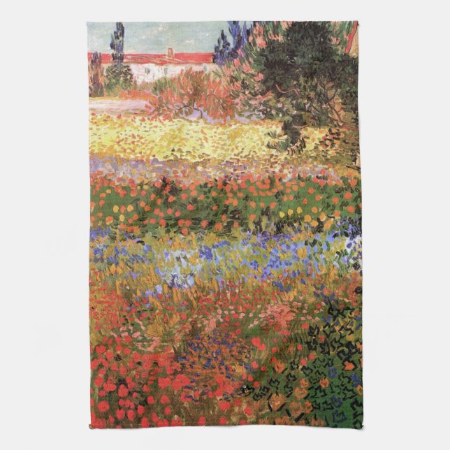 Flowering Garden by Vincent van Gogh Kitchen Towel (Vertical)