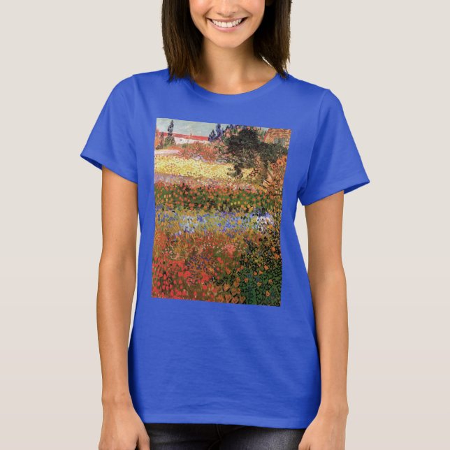 Flowering Garden by Vincent van Gogh T-Shirt (Front)