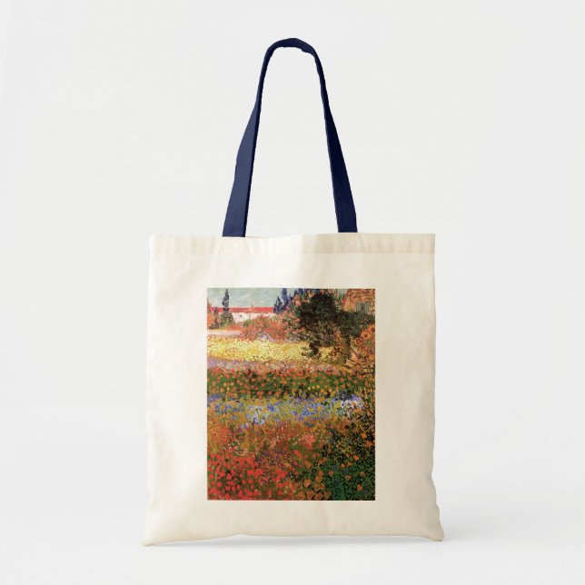Flowering Garden by Vincent van Gogh Tote Bag (Front)