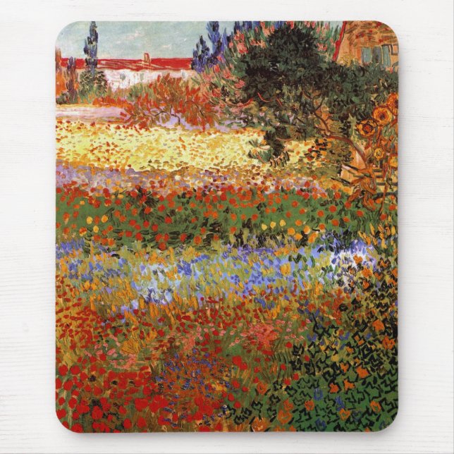 Flowering Garden (F430) Van Gogh Fine Art Mouse Pad (Front)