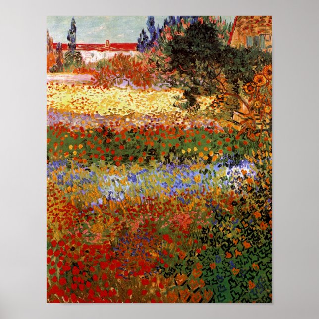 Flowering Garden (F430) Van Gogh Fine Art Poster (Front)