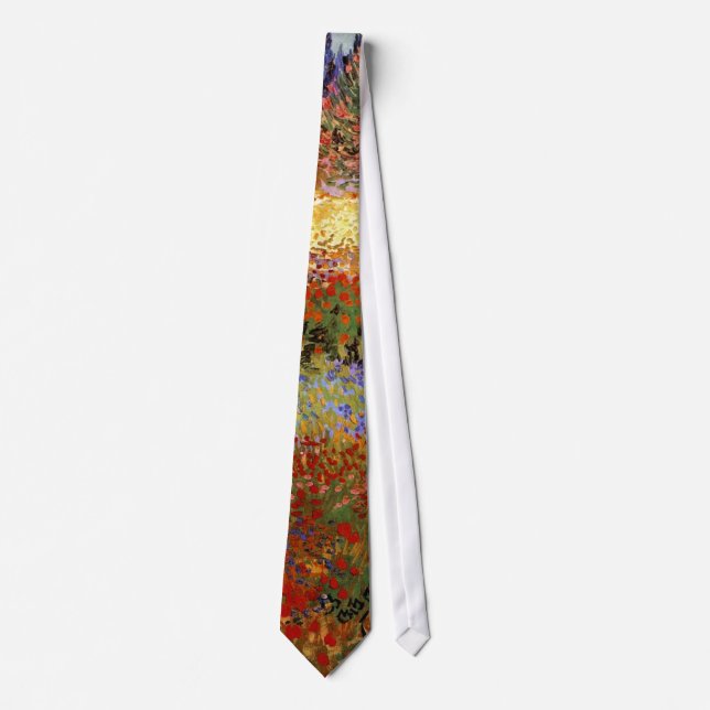 Flowering Garden (F430) Van Gogh Fine Art Tie (Front)