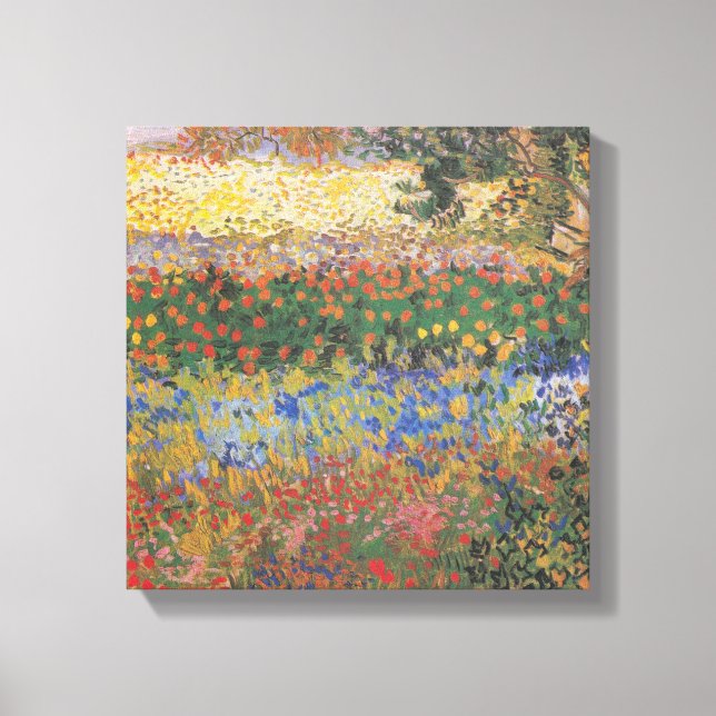Flowering Garden - Vincent van Gogh Canvas Print (Front)