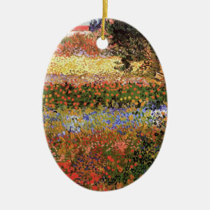 Flowering Garden, Vincent van Gogh. Ceramic Ornament
