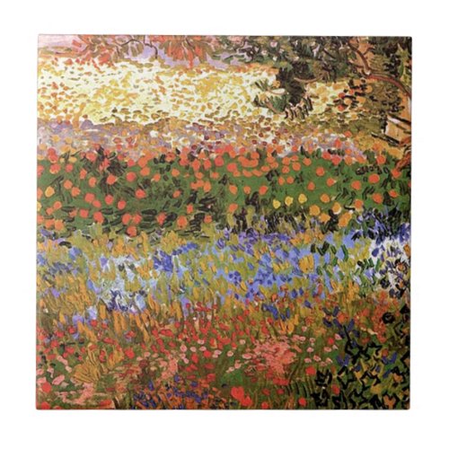 Flowering GardenVincent van Gogh Ceramic Tile
