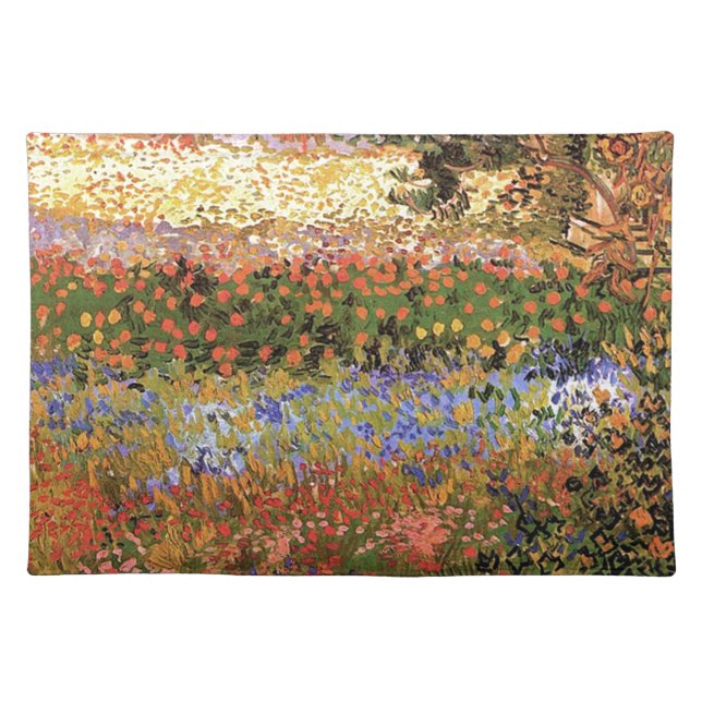 Flowering Garden,Vincent van Gogh. Cloth Placemat (Front)