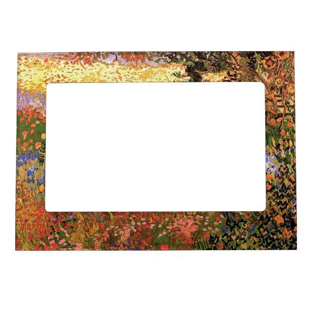 Flowering Garden,  Vincent van Gogh. Magnetic Photo Frame (Front)