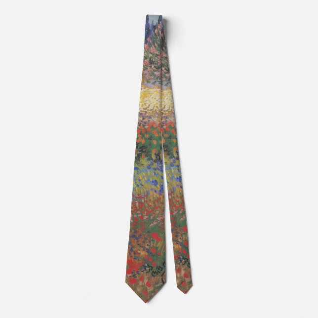 Flowering Garden - Vincent van Gogh Neck Tie (Front)