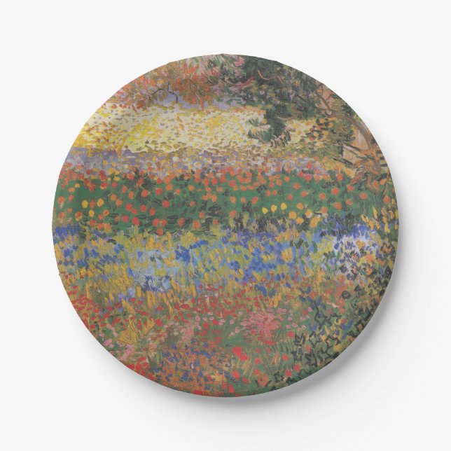 Flowering Garden - Vincent van Gogh Paper Plates (Front)