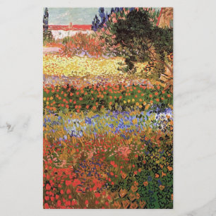 Flowering Garden, Vincent van Gogh Stationery